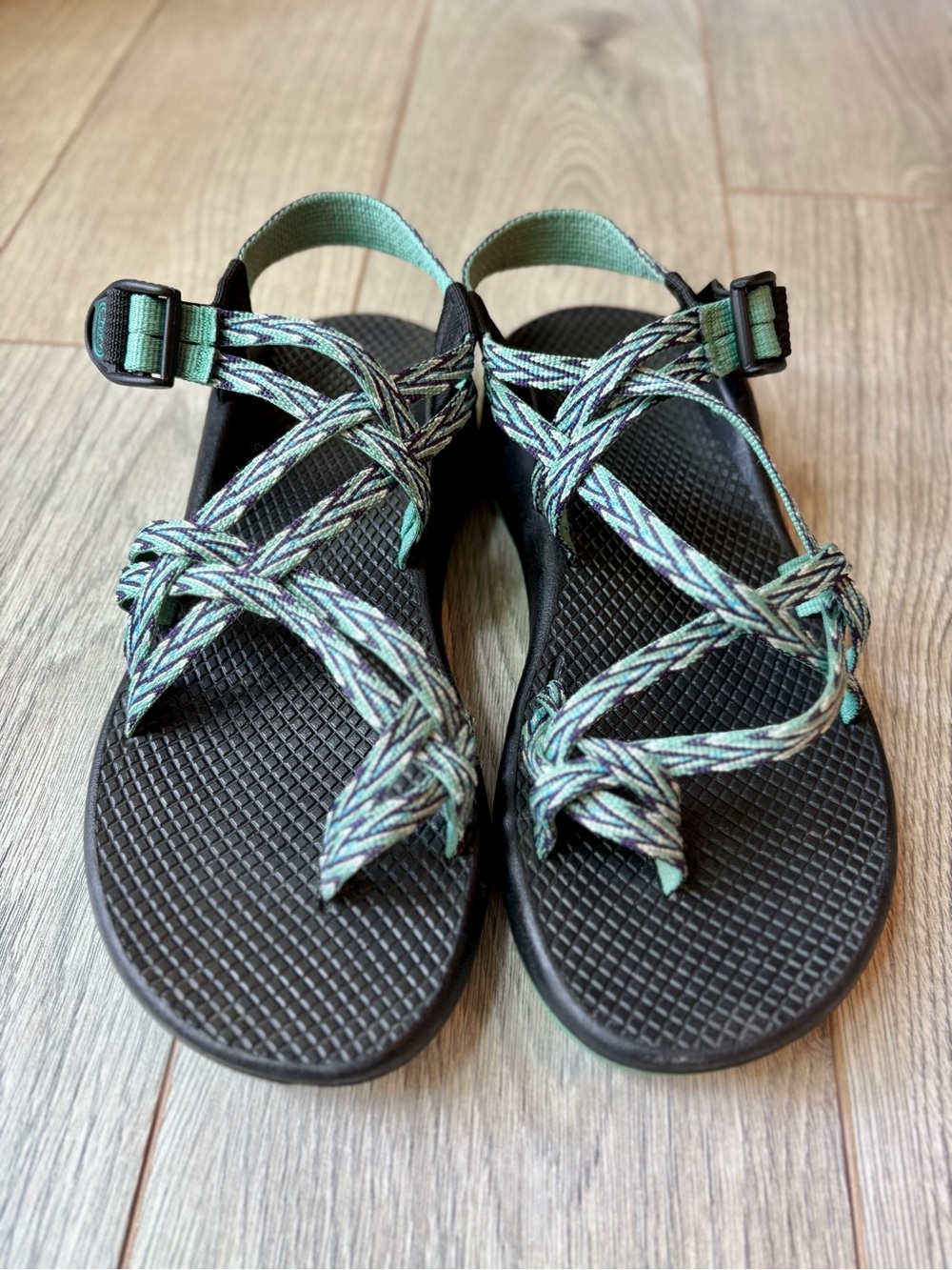 Chaco ZX2 Yampa Dual Strap Sandals Womens 9 Dagger Blue Teal Toe Loop J104898